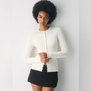 NWT - Aritzia Wilfred Shelly Cardigan - Wonder Yarn - Size Small - Light Birch